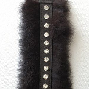Bracelet-Funky Fur, Rhinestone & Leather (NEW)